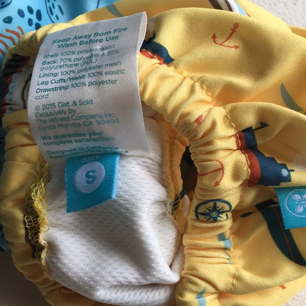 The Honest Company Kids Swim Diaper Covers - Blue, Light Blue, Yellow